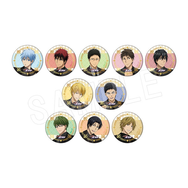 黒子のバスケ_トレーディング箔押し風マット缶バッジ JF2026黒スーツVer. (TypeA)【BOX／10個入り】