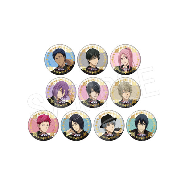 黒子のバスケ_トレーディング箔押し風マット缶バッジ JF2026黒スーツVer. (TypeB)【BOX／10個入り】