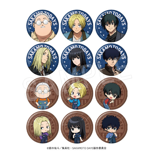 SAKAMOTO DAYS_トレーディングマット缶バッジ デニムVer.【OPP/12個入り】
