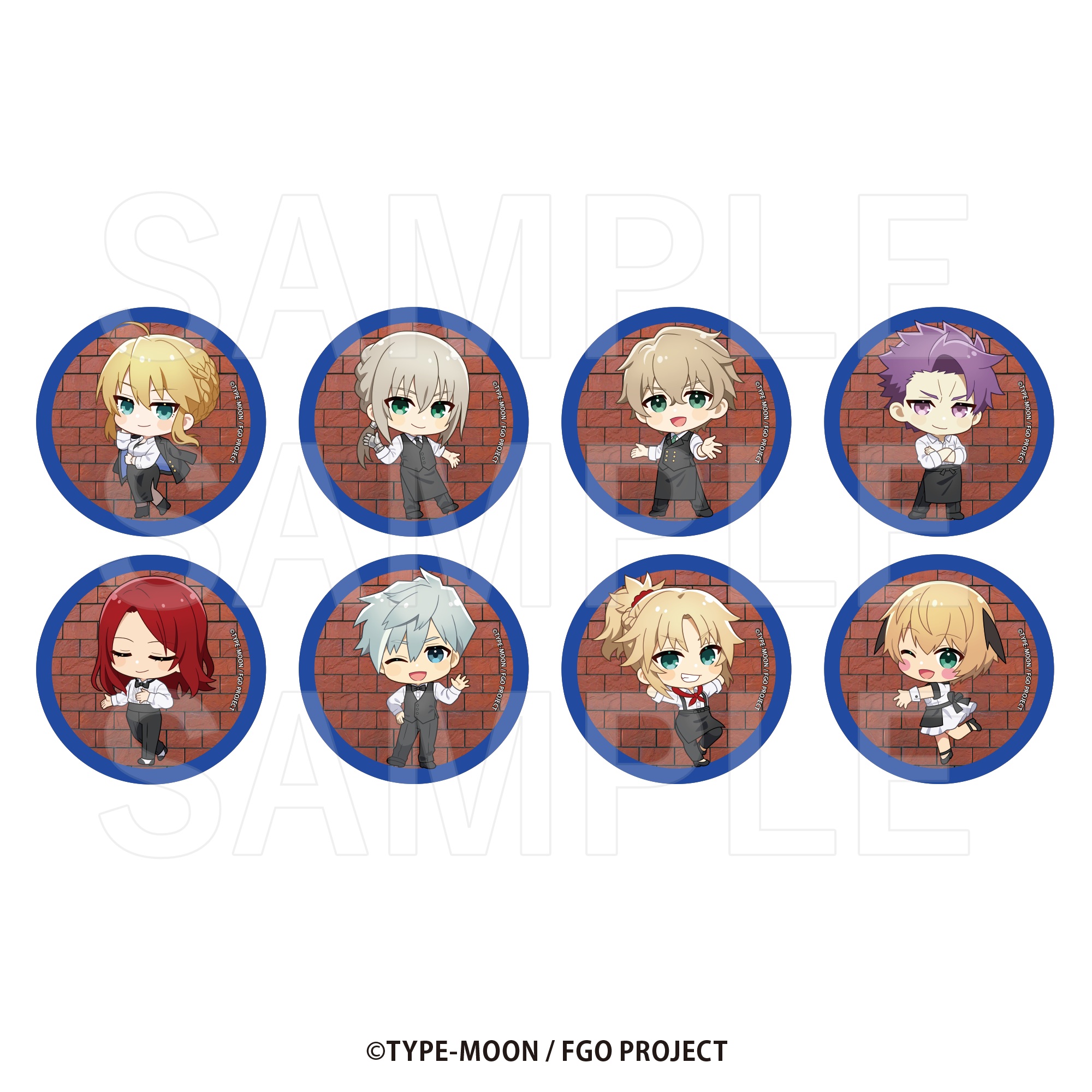 Fate/Grand Order×英国風パブ HUB_トレーディングデフォルメ缶バッジ（全8種） 【単品販売】