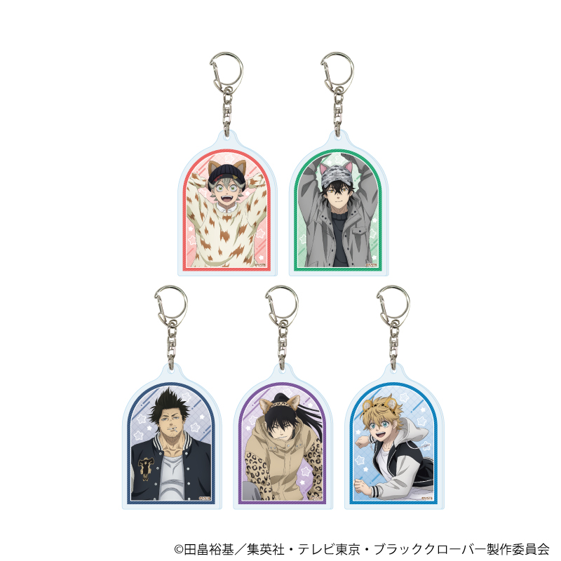 ブラッククローバー_アクリルキーホルダー05/ケモミミカチューシャver. コンプリートセット(全5種)(描き下ろしイラスト)【コンプリートセット／5個入り】