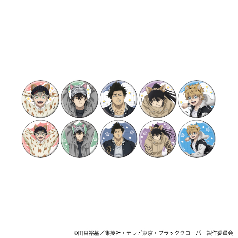 ブラッククローバー_缶バッジ24/ケモミミカチューシャver. コンプリートセット(全10種)(描き下ろしイラスト)【コンプリートセット／10個入り】