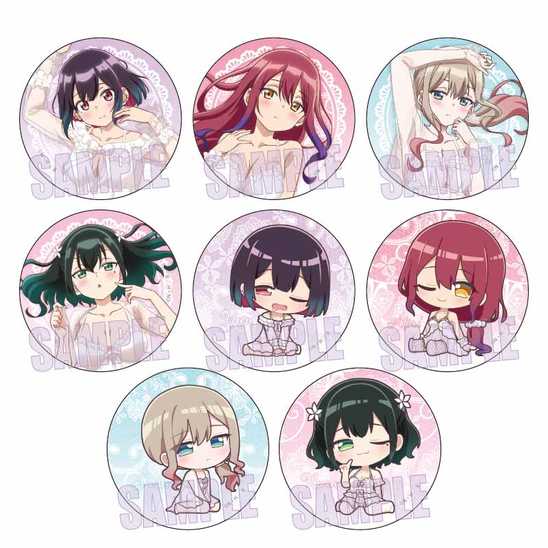 ばっどがーる_トレーディング缶バッジ ネグリジェver.　【コンプリートBOX／8個入り】