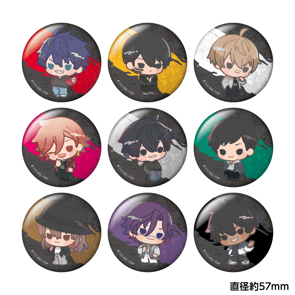 桃源暗鬼_トレーディングちびキャラグリッター缶バッジ　【コンプリートBOX／9個入り】