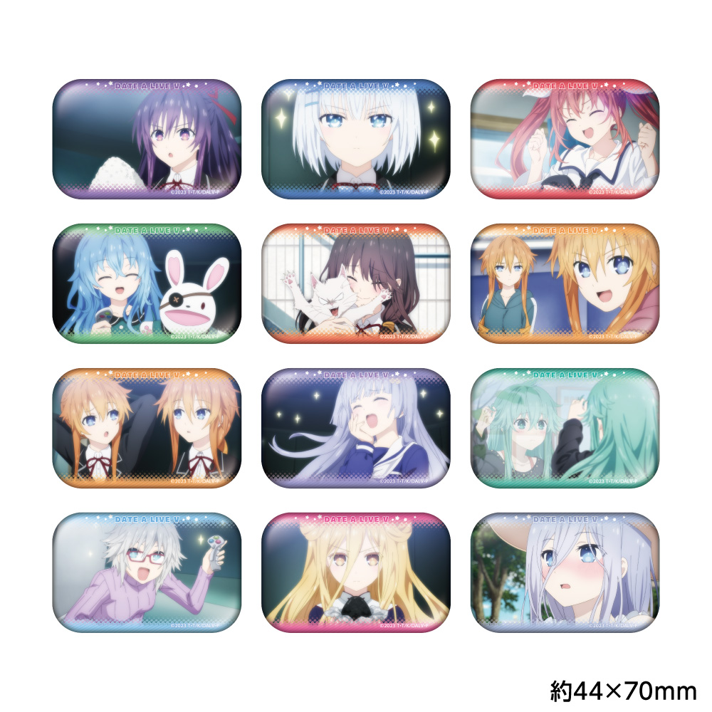 デート・ア・ライブV_トレーディング場面写スクエア缶バッジ 　【コンプリートBOX／12個入り】