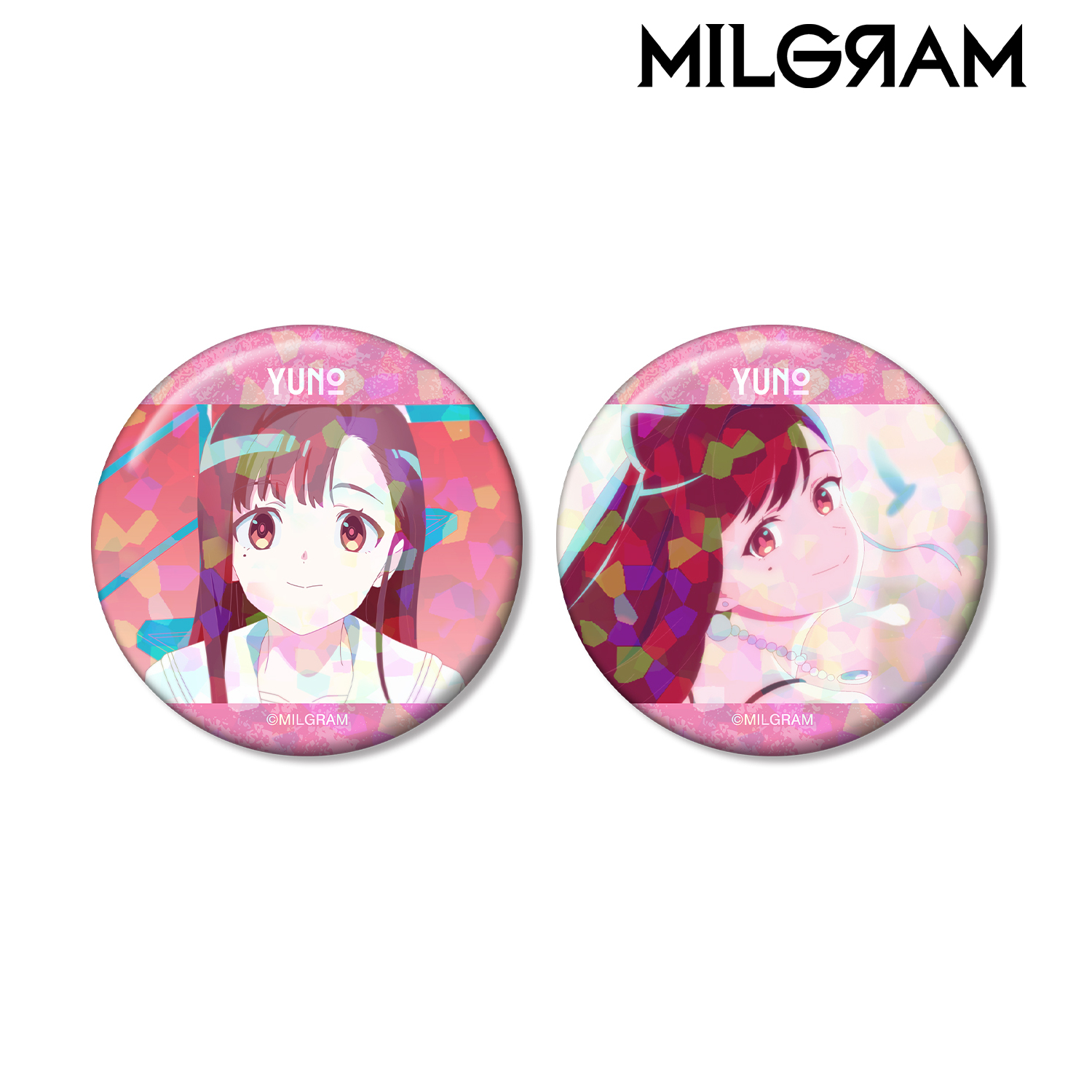 MILGRAM -ミルグラム-_ユノ 場面写ホログラム缶バッジ2個セット