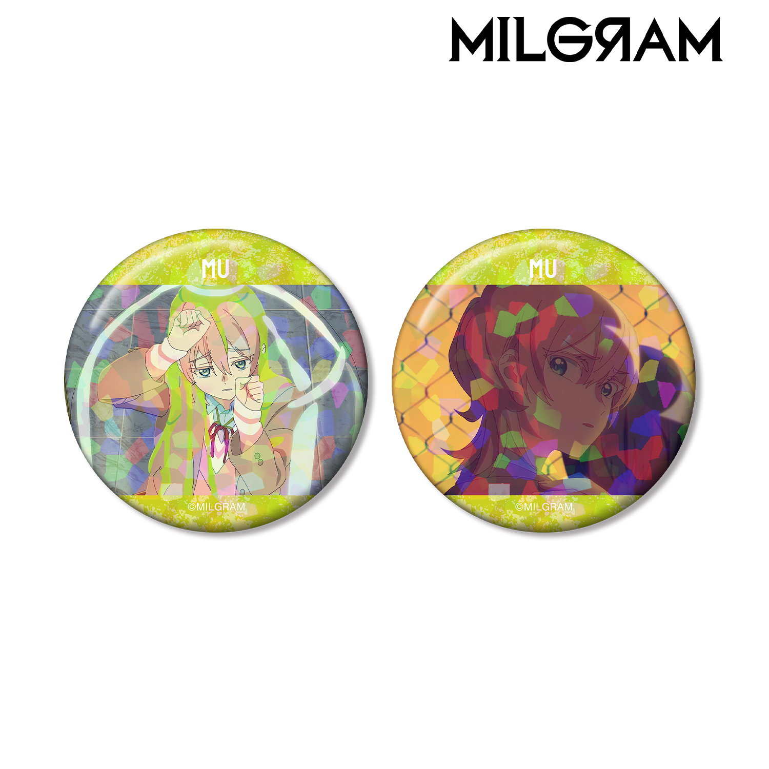 MILGRAM -ミルグラム-_ムウ 場面写ホログラム缶バッジ2個セット