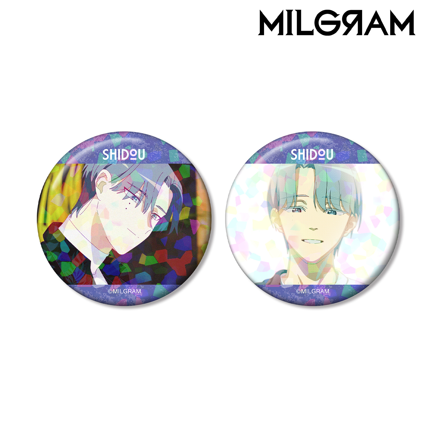 MILGRAM -ミルグラム-_シドウ 場面写ホログラム缶バッジ2個セット