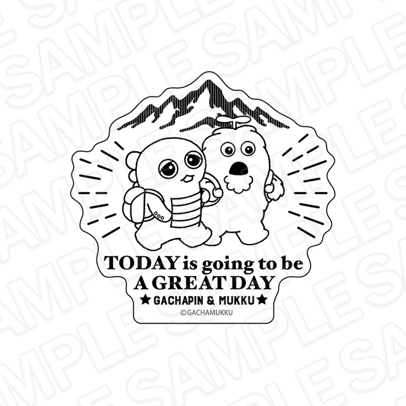 ガチャピン・ムック_ステッカー GREAT DAY CAMP ver.