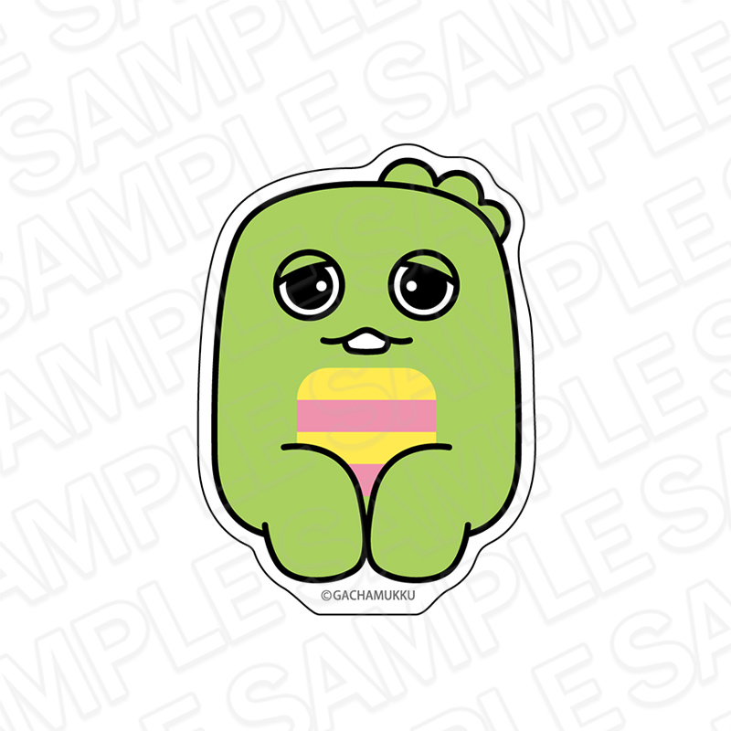 ガチャピン・ムック_ステッカー おすわりさん ガチャピン