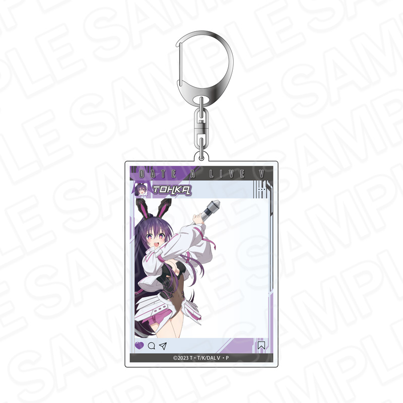 デート・ア・ライブV_SNS風アクリルキーホルダー 夜刀神十香 サイバーバニー ver.
