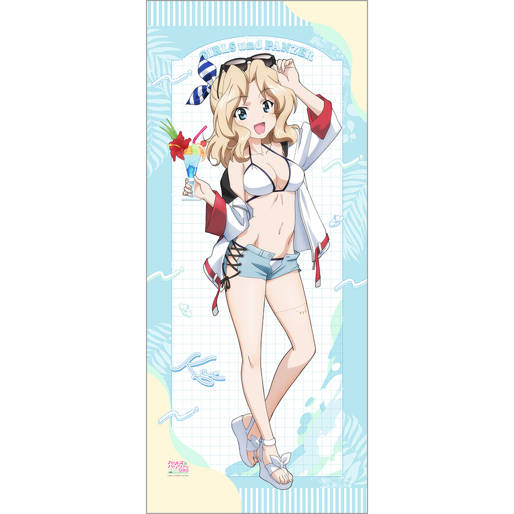 ガールズ＆パンツァー 最終章_描き下ろし特大タペストリー（ケイ／リゾート水着）