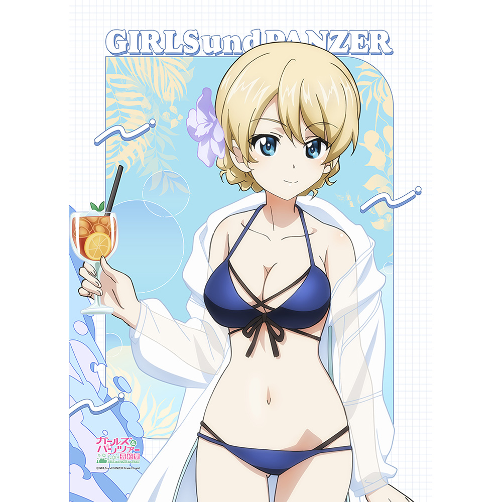ガールズ＆パンツァー 最終章_描き下ろしB2タペストリー（ダージリン／リゾート水着）