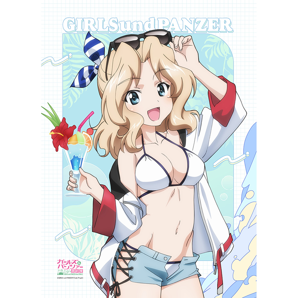 ガールズ＆パンツァー 最終章_描き下ろしB2タペストリー（ケイ／リゾート水着）