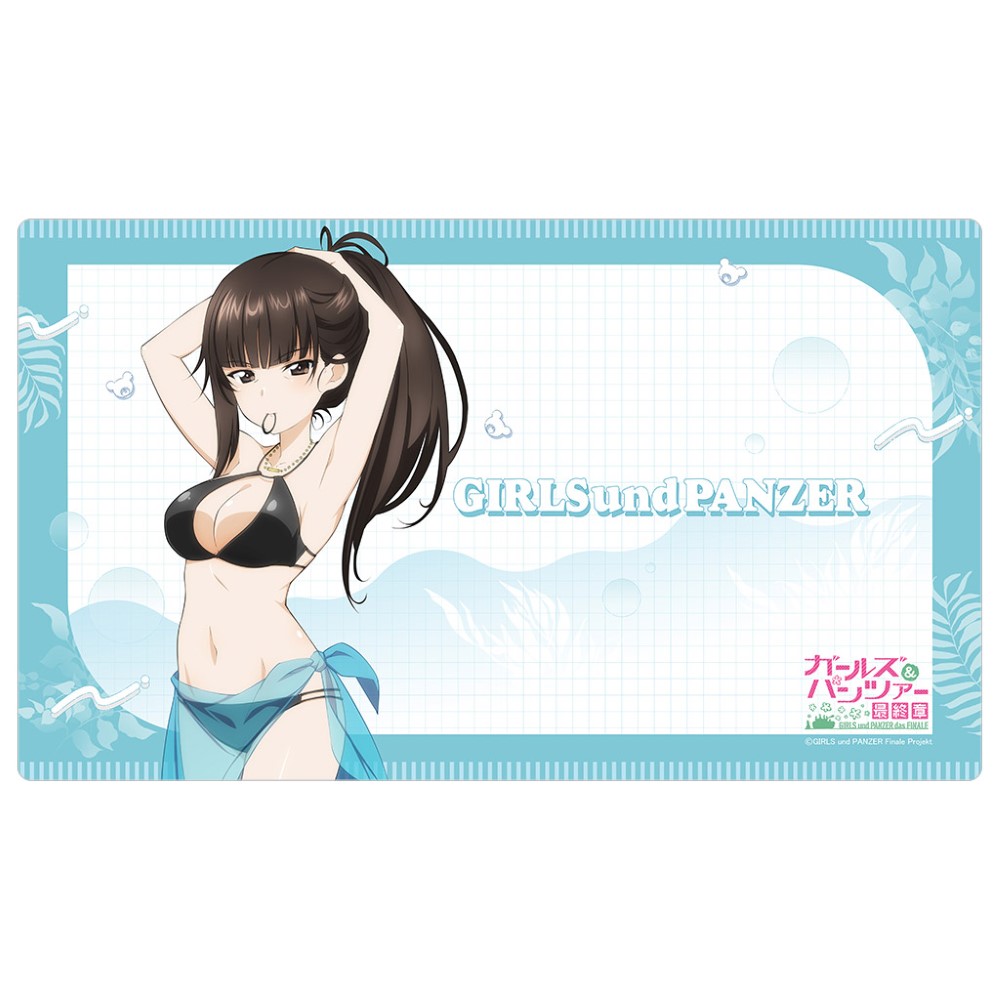 ガールズ＆パンツァー 最終章_描き下ろしラバーマット（西住しほ／リゾート水着）
