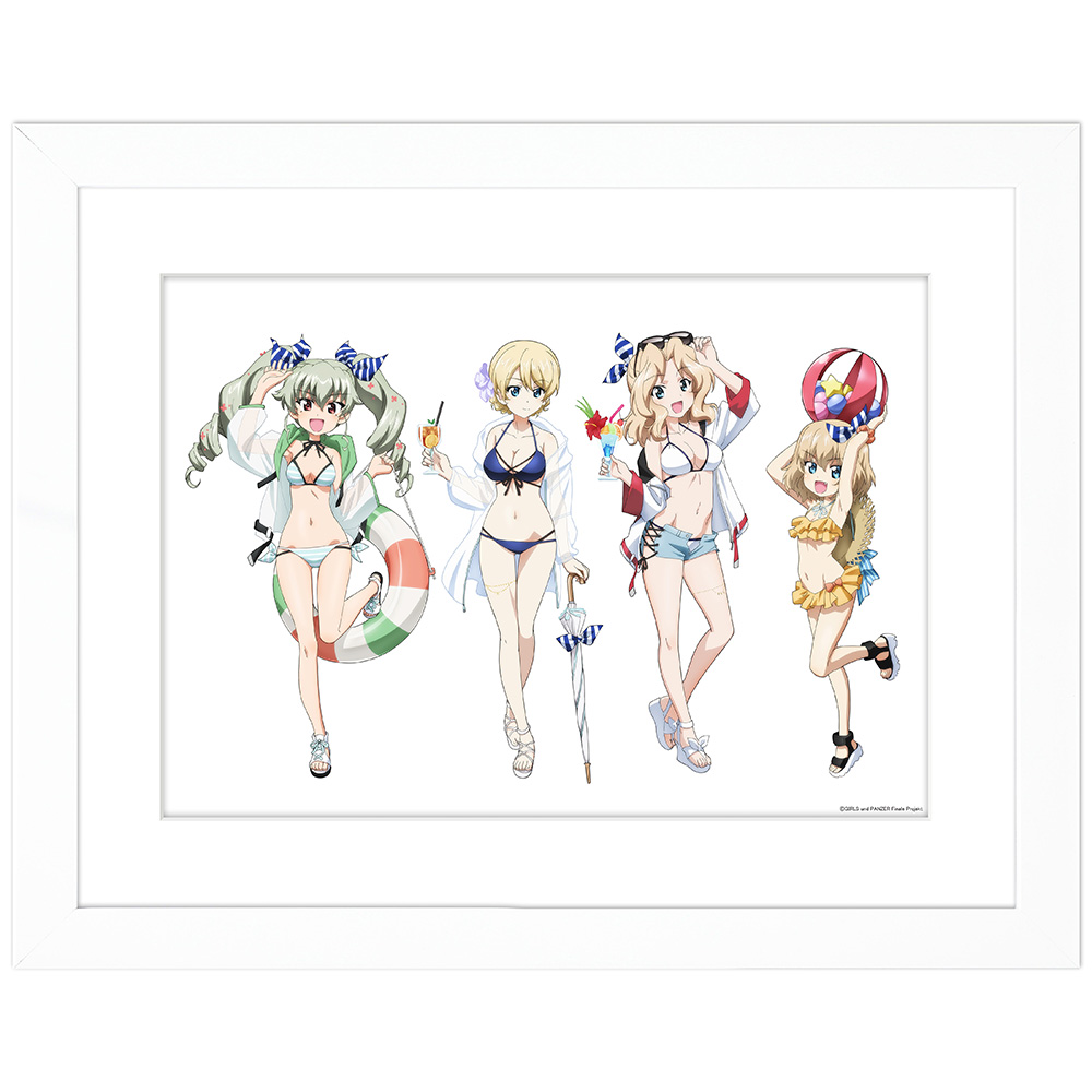 ガールズ＆パンツァー 最終章_描き下ろしキャラファイングラフ（リゾート水着2）A4