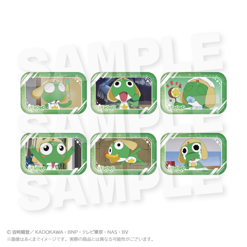 ケロロ軍曹_コレクションスクエア缶バッジ　ケロロver.　【コンプリートBOX／6個入り】