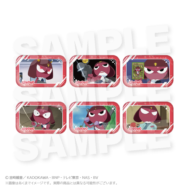 ケロロ軍曹_コレクションスクエア缶バッジ　ギロロver.　【コンプリートBOX／6個入り】