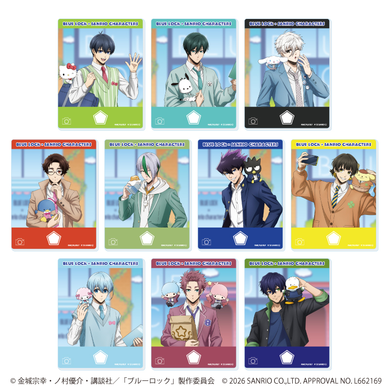 ブルーロック×サンリオキャラクターズ_アクリルカード04/コンプリートセット(全10種)(コラボイラスト)【コンプリートセット/10個入り】
