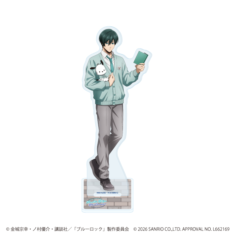 ブルーロック×サンリオキャラクターズ_アクリルスタンド30/糸師 凛×ポチャッコ(コラボイラスト)