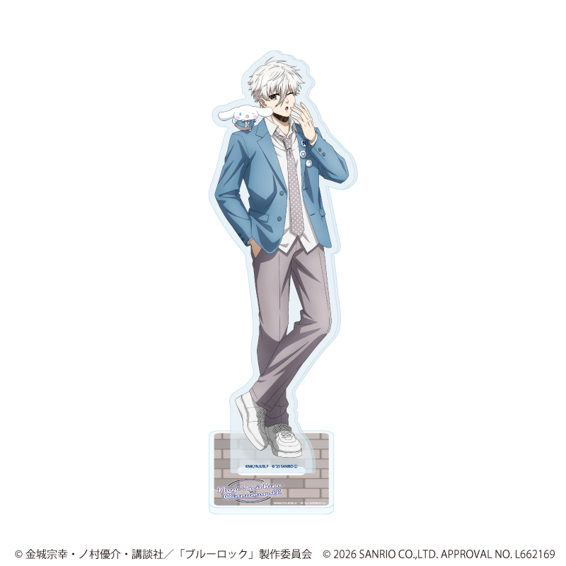 ブルーロック×サンリオキャラクターズ_アクリルスタンド31/凪 誠士郎×シナモロール(コラボイラスト)