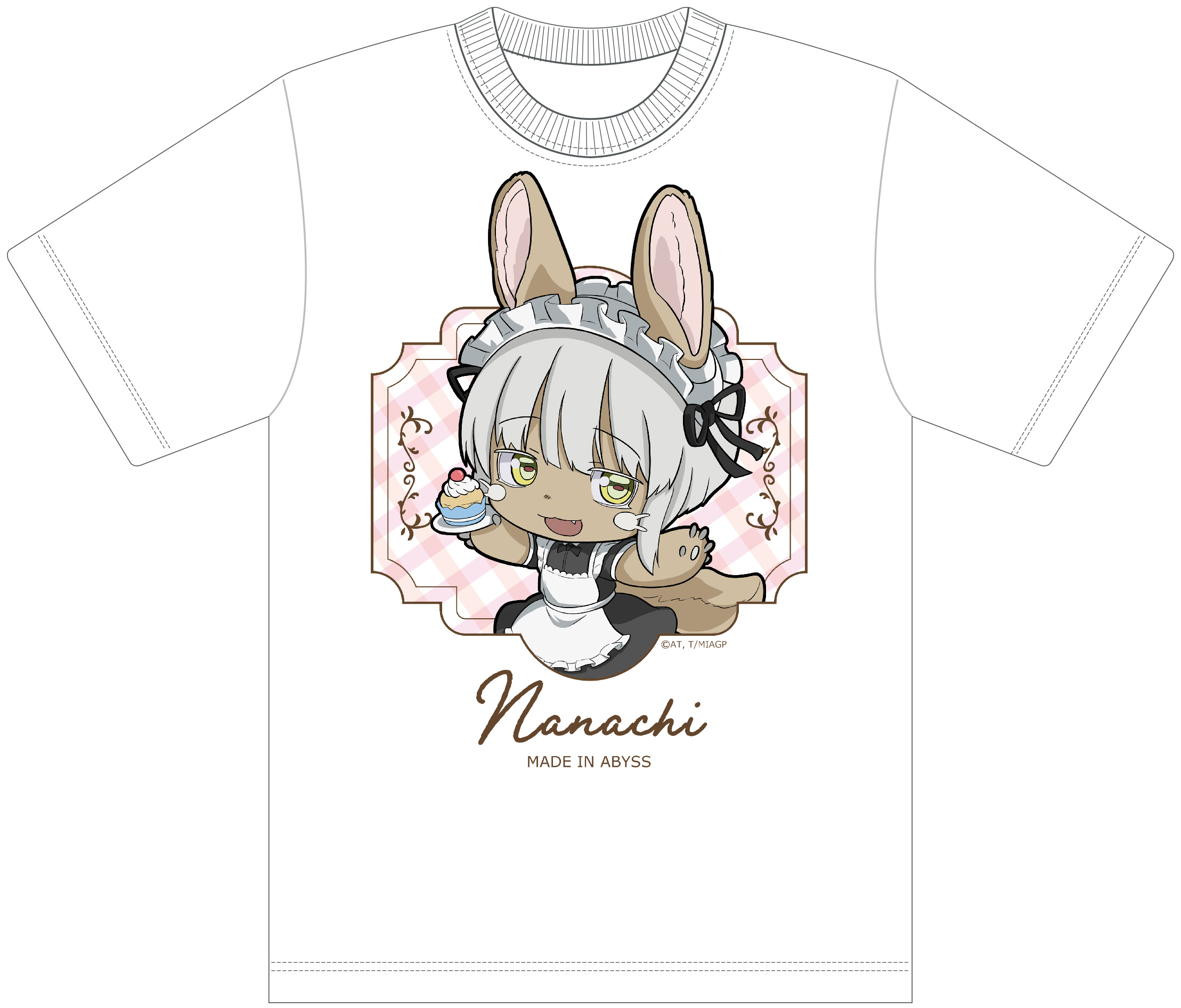 メイドインアビス_サイズXL_【描き起こし】Tシャツ　ナナチ(メイド)