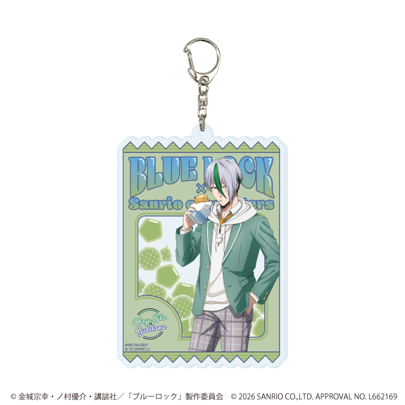 ブルーロック×サンリオキャラクターズ_デカアクリルキーホルダー26/乙夜 影汰×ぐでたま(コラボイラスト)