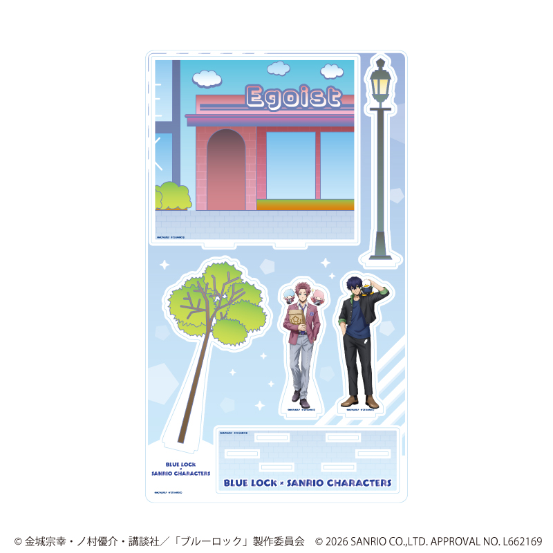 ブルーロック×サンリオキャラクターズ_プレミアム アクリルジオラマプレート08/Cパターン(コラボイラスト)