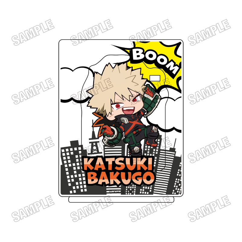 僕のヒーローアカデミア_ミニキャラアクリルジオラマ【ぶら下がりver.】?爆豪勝己