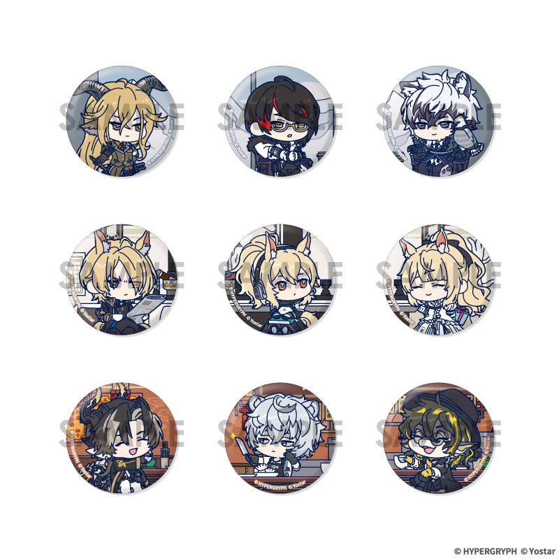 アークナイツ_わちゃっと！トレーディング缶バッジ Vol.1【BOX／9個入り】【コンプリートBOX】