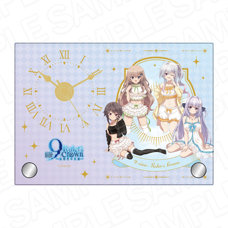 9-nine- Ruler's Crown_ミニアクリルクロック ロリータルームウェア ver.