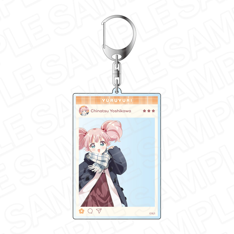 ゆるゆり_SNS風アクリルキーホルダー 吉川ちなつ マフラー ver.