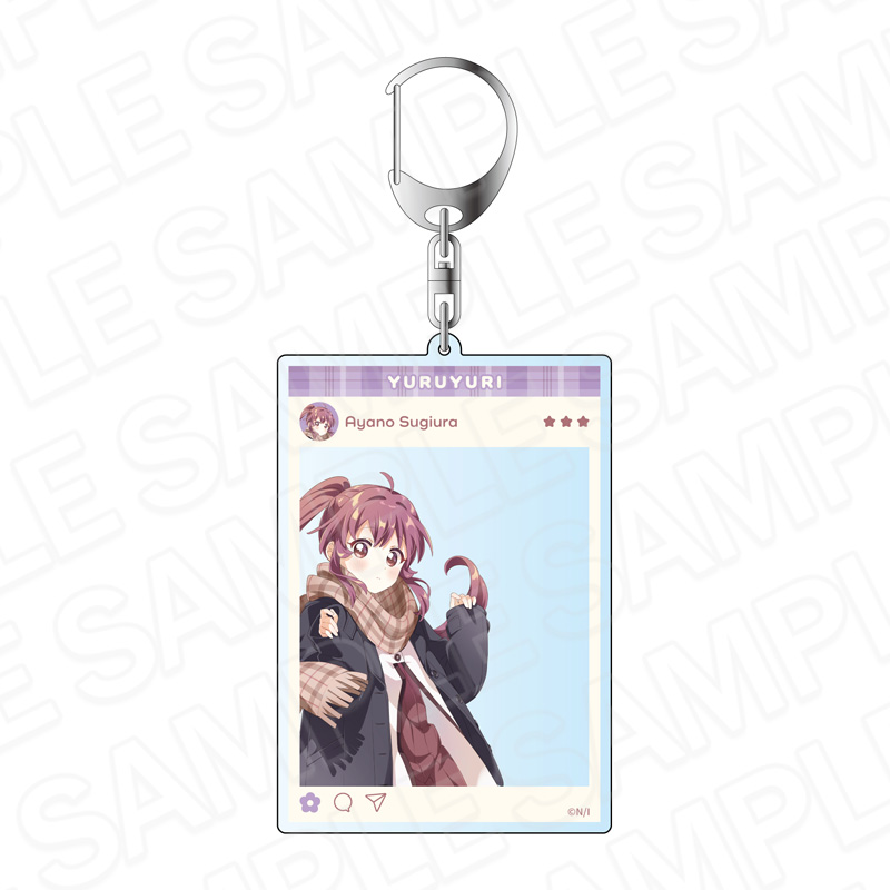 ゆるゆり_SNS風アクリルキーホルダー 杉浦綾乃 マフラー ver.