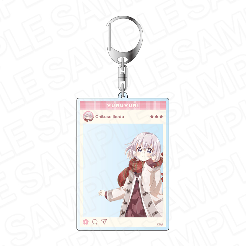 ゆるゆり_SNS風アクリルキーホルダー 池田千歳 マフラー ver.