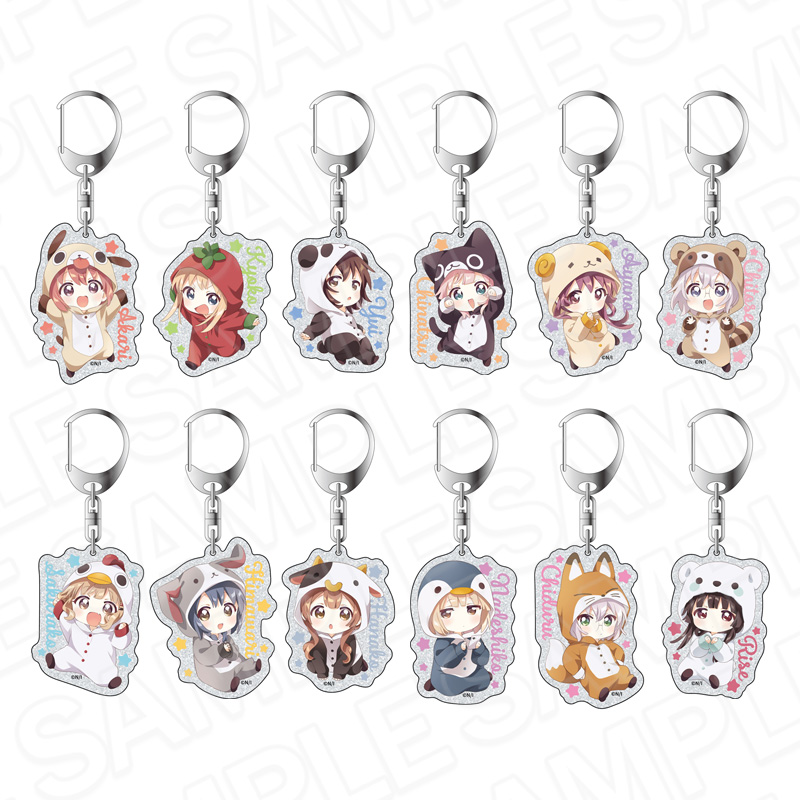 ゆるゆり×大室家_ラメアクリルキーホルダー(ランダム) 着ぐるみパジャマ デフォルメ ver.