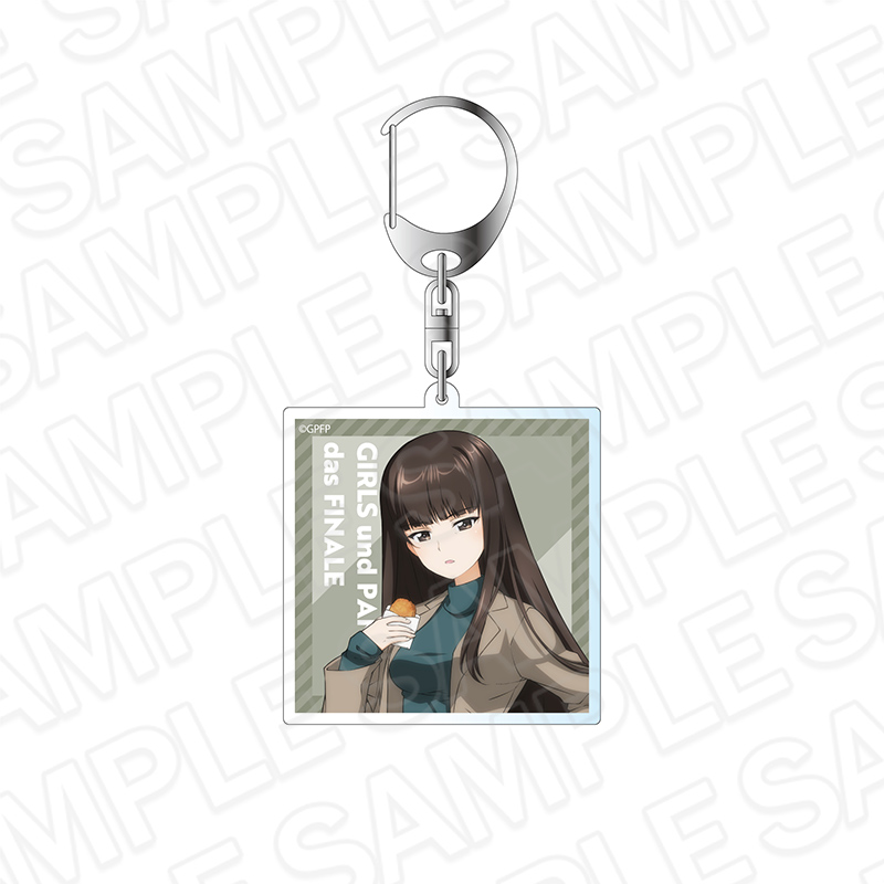ガールズ&パンツァー 最終章_アクリルキーホルダー 西住 しほ 食べ歩き ver.