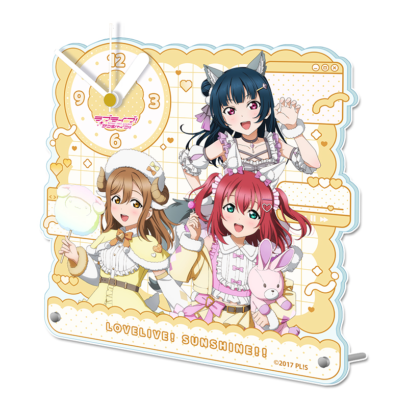 ラブライブ！サンシャイン!!_描き下ろし アクリル置時計 【1年生】 アニマル衣装