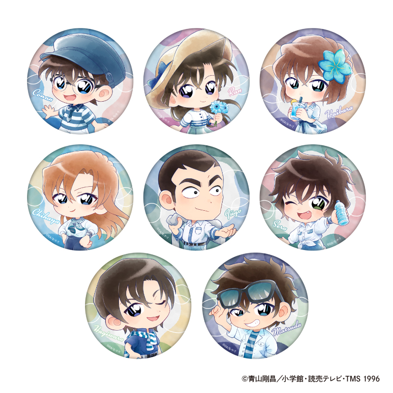 名探偵コナン_トレーディング缶バッジ Seasideデフォルメ  　【BOX／8個入り】