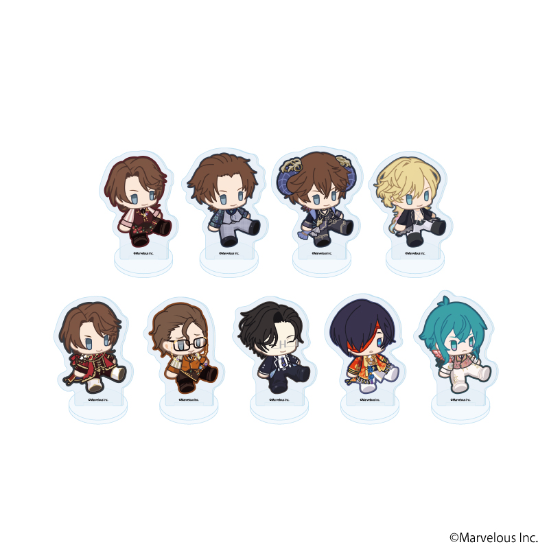 千銃士:Rhodoknight_アクリルぷちスタンド56/コンプリートセット(全9種)(公式イラスト)【コンプリートセット／9個入り】