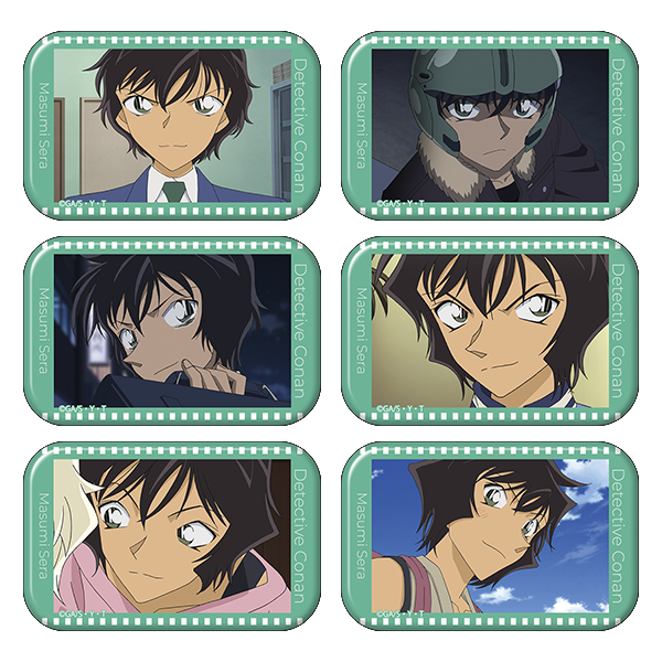 名探偵コナン_スクエア缶バッジコレクション／世良真純ver.、vol.2　【BOX／6パック入り】