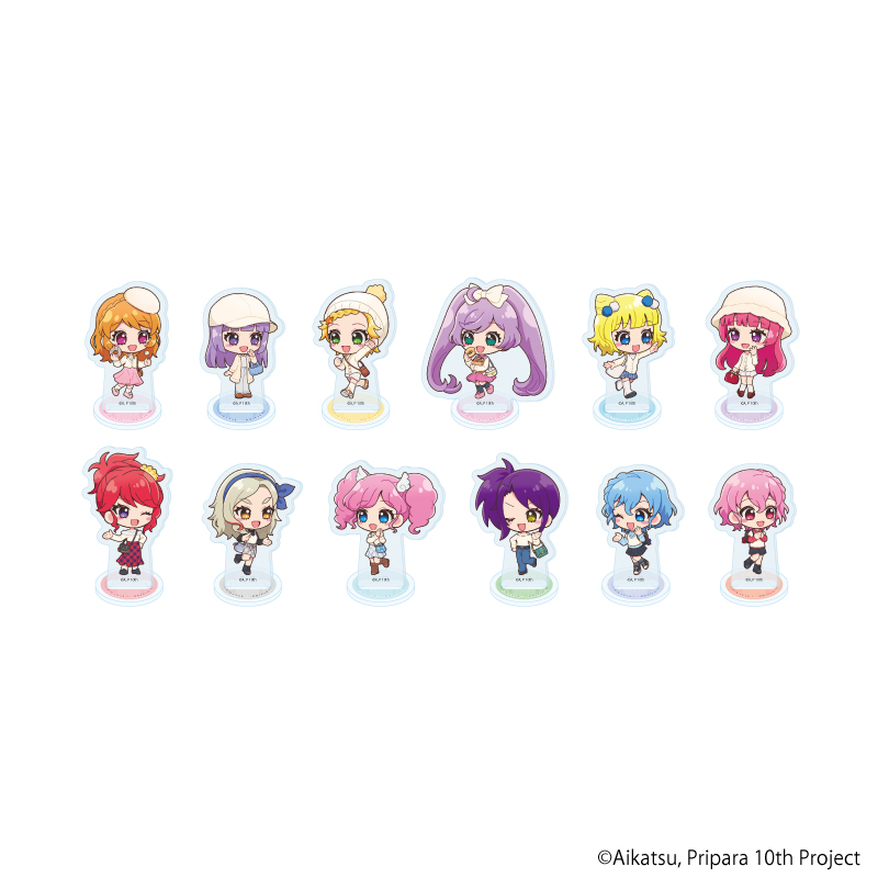 アイカツ！×プリパラ THE MOVIE -出会いのキセキ！-_アクリルぷちスタンド02/コンプリートセット(全12種)(ミニキャライラスト)【コンプリートセット／12個入り】