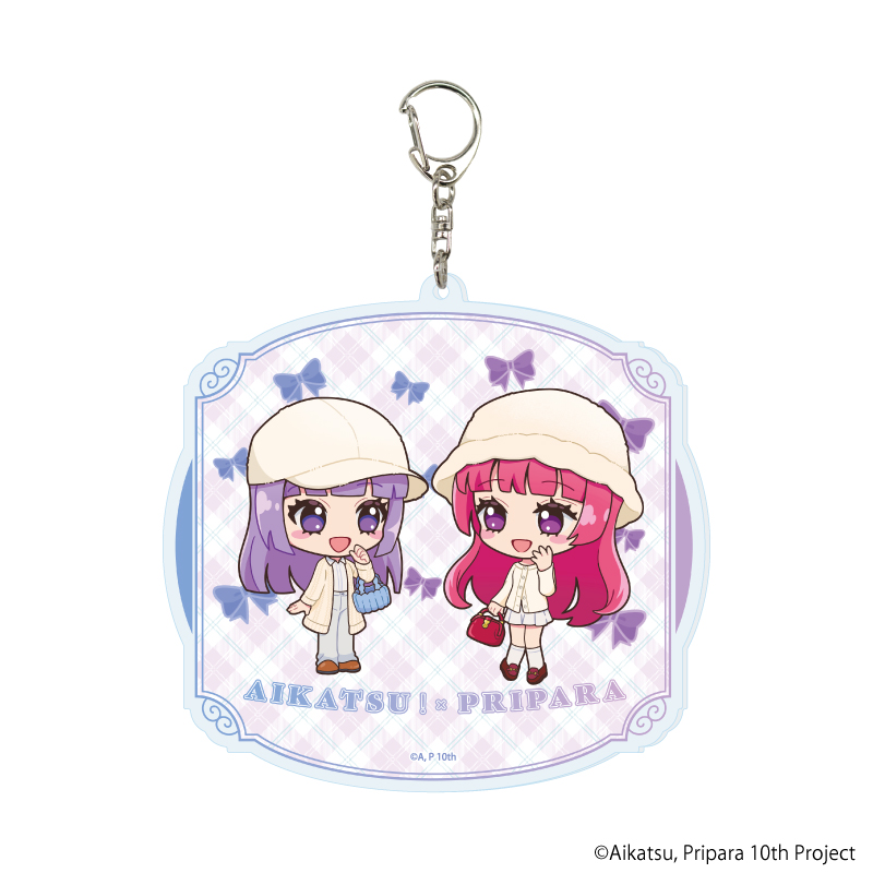 アイカツ！×プリパラ THE MOVIE -出会いのキセキ！-_デカアクリルキーホルダー02/スミレ＆そふぃ(ミニキャライラスト)