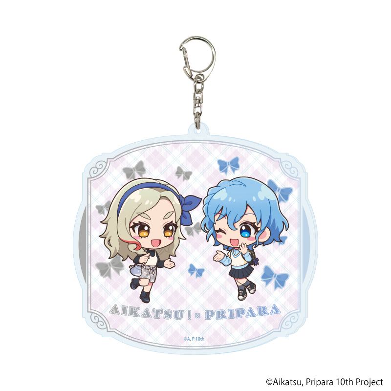 アイカツ！×プリパラ THE MOVIE -出会いのキセキ！-_デカアクリルキーホルダー05/凛＆ドロシー(ミニキャライラスト)