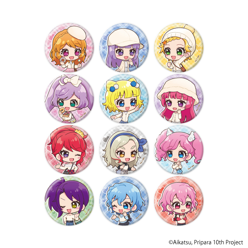 アイカツ！×プリパラ THE MOVIE -出会いのキセキ！-_缶バッジ03/コンプリートセット(全12種)(ミニキャライラスト)【コンプリートセット/12個入り】