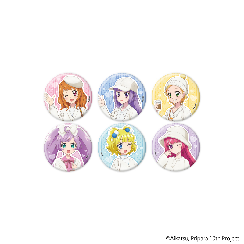 アイカツ！×プリパラ THE MOVIE -出会いのキセキ！-_缶バッジ02/コンプリートセット(全6種)(描き下ろしイラスト)【コンプリートセット/6個入り】