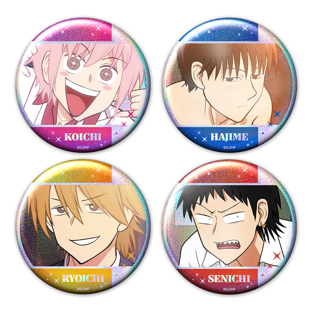 えぶりでいホスト_ホログラム缶バッジ4個セット CLUB★ONE