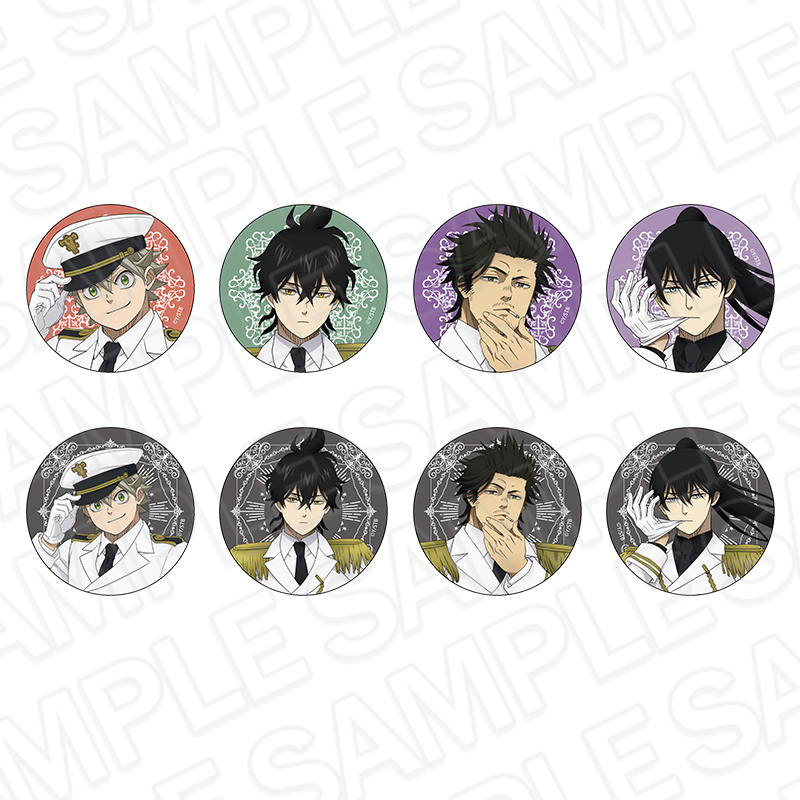 ブラッククローバー_カンバッジ(ランダム) ホワイトミリタリー ver.　【コンプリートOPP／8個入り】