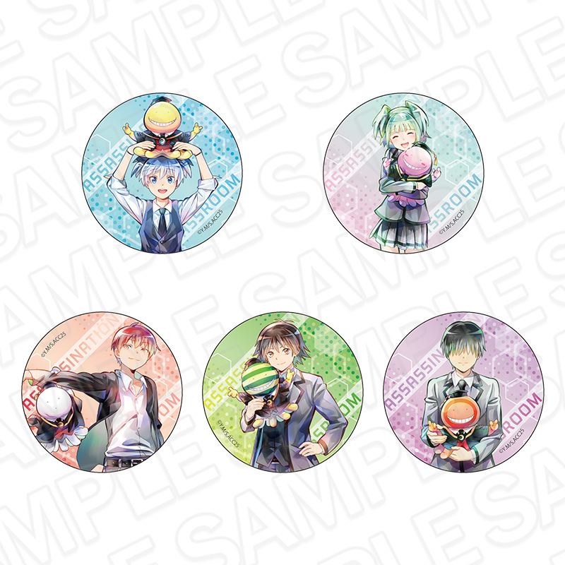 暗殺教室_ホログラムカンバッジ(ランダム) PALE TONE series　【コンプリートOPP／5個入り】