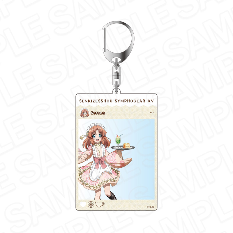 戦姫絶唱シンフォギアXV_SNS風アクリルキーホルダー セレナ・カデンツァヴナ・イヴ レトロカフェ ver.