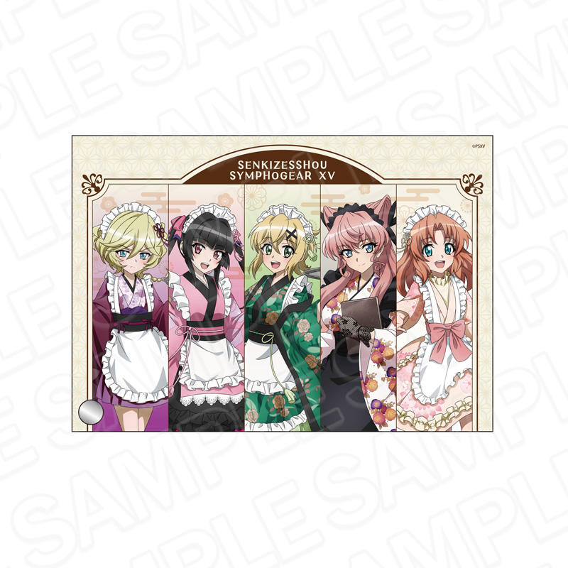 戦姫絶唱シンフォギアXV_ミニアクリルアート マリア&調&切歌&セレナ&キャロル レトロカフェ ver.